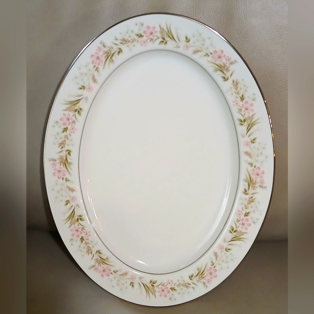 Noritake #2351 MAYFLOWER 13" Oval Platter EXCELLENT